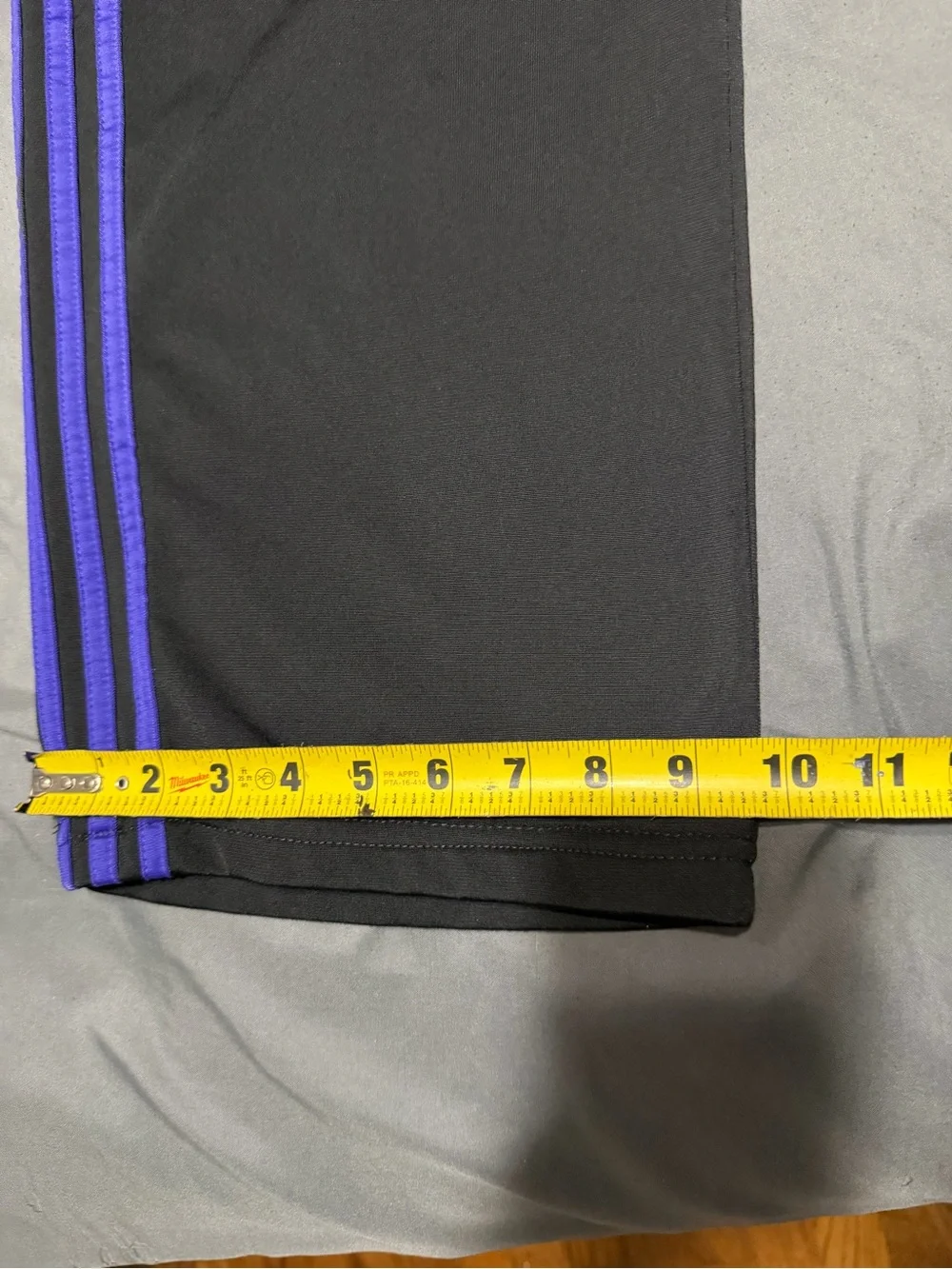 Size M adidas Track Pants Y2K Black Purple Striped